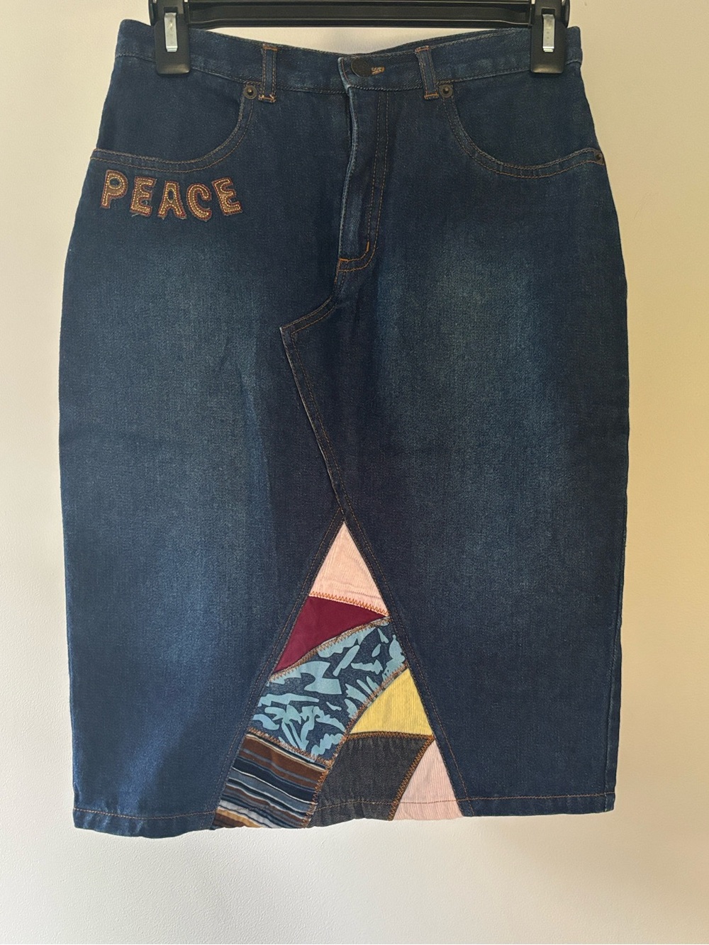 Mary-Kate and Ashley Denim Patchwork Skirt